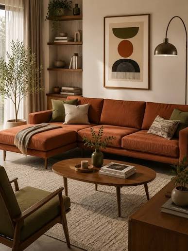 Terracotta Sectional Sofa